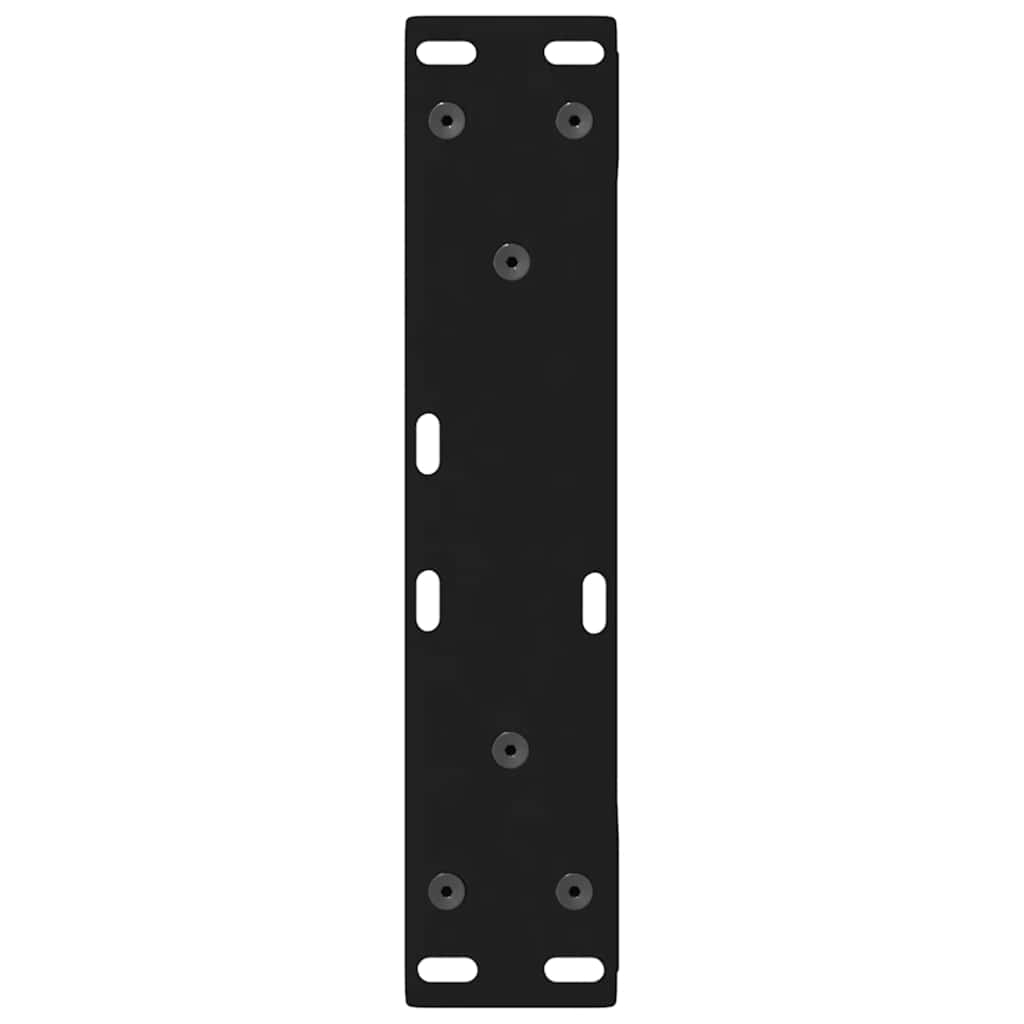 Salongbordben 2 stk svart 38 x (42-43,3) cm stål