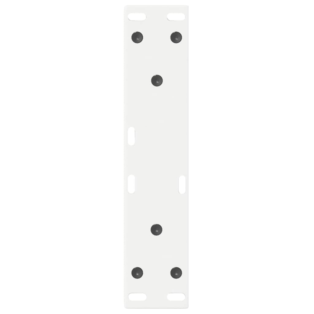 Salongbordben 2 stk hvite 38 x (42-43,3) cm stål
