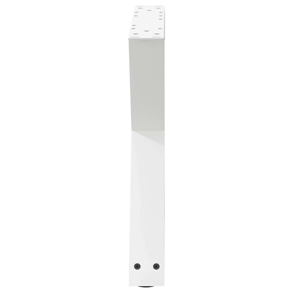 Salongbordben 2 stk hvite 50x(42-43,3) cm stål