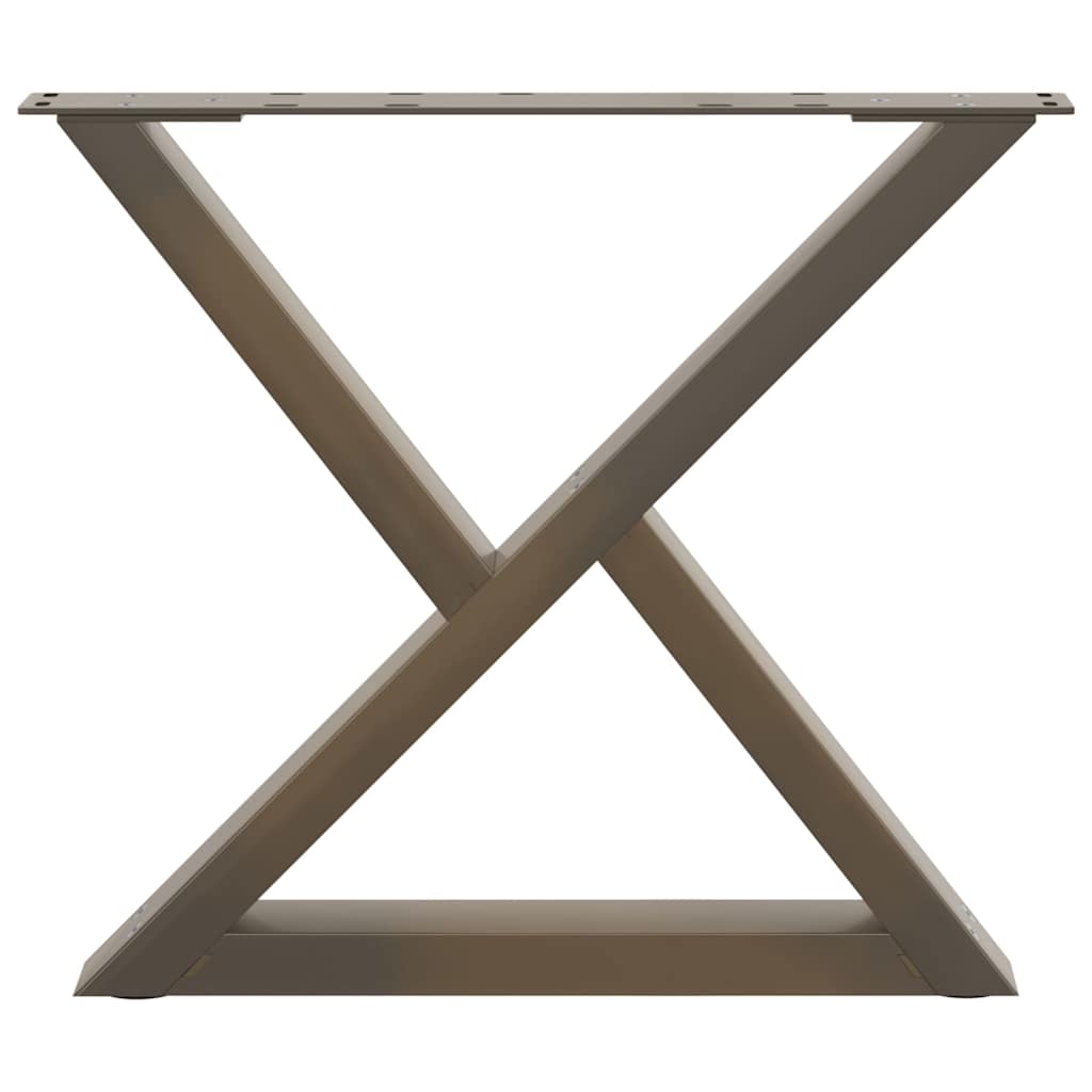Salongbordben 2 stk naturstål 50x(42-43,3) cm stål