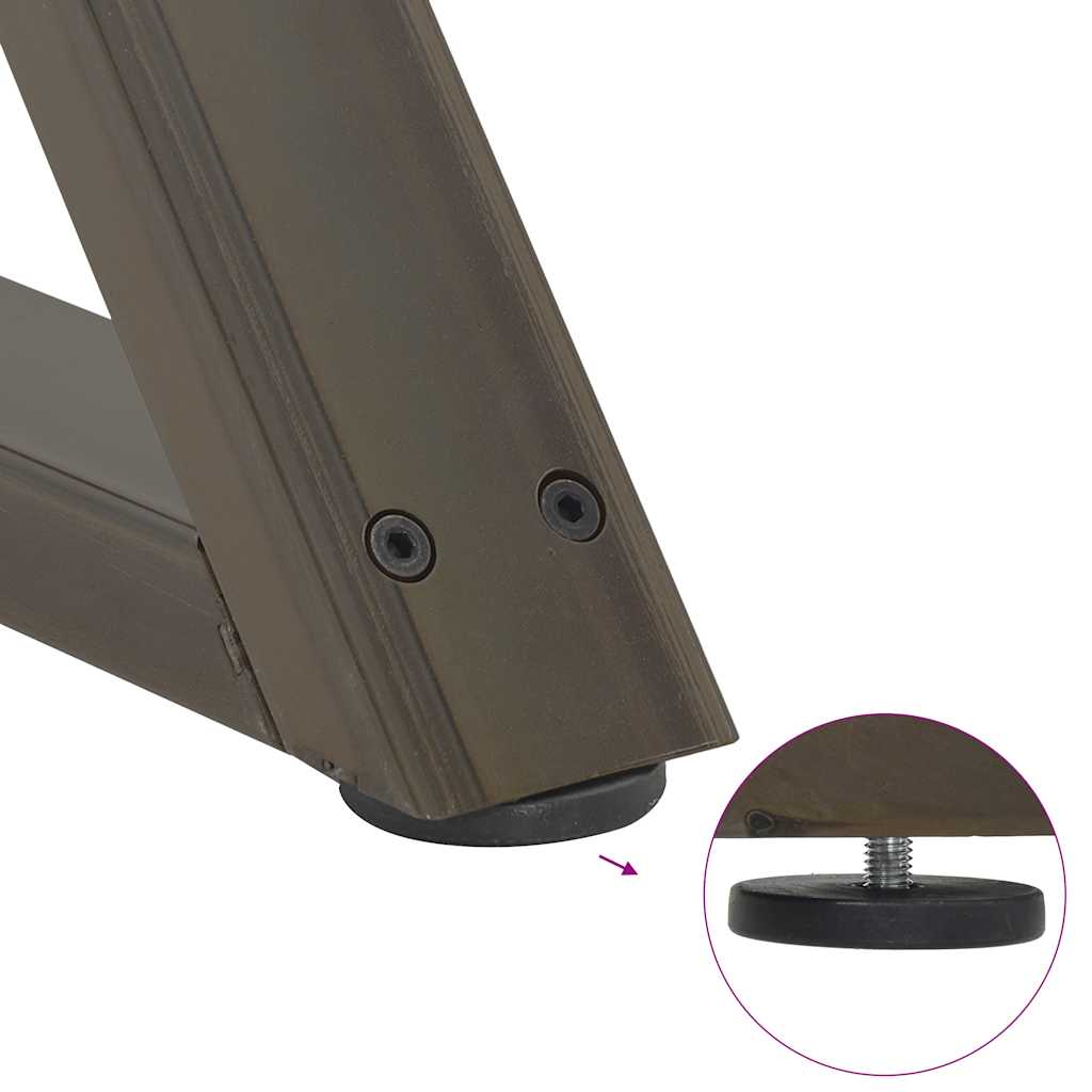 Salongbordben 2 stk naturstål 50x(42-43,3) cm stål