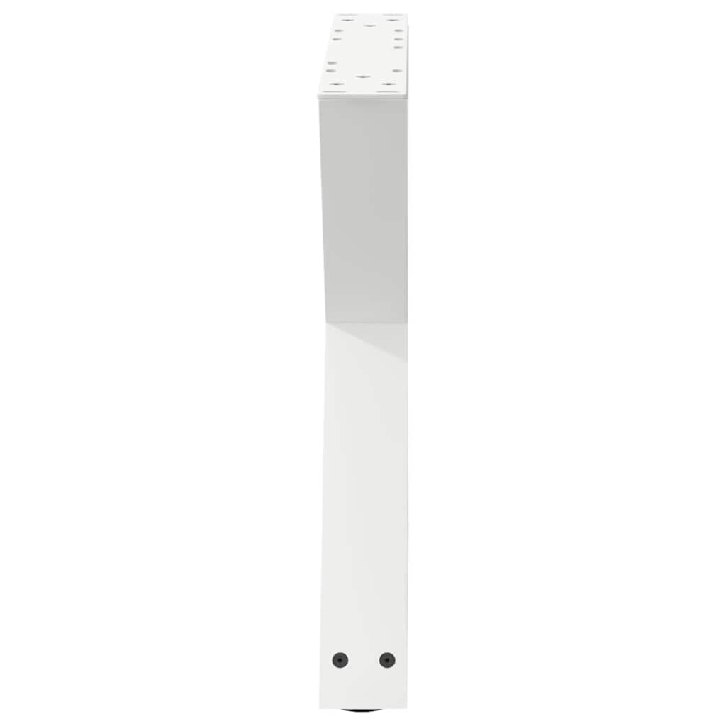 Salongbordben 2 stk hvite 60 x (42-43,3) cm stål