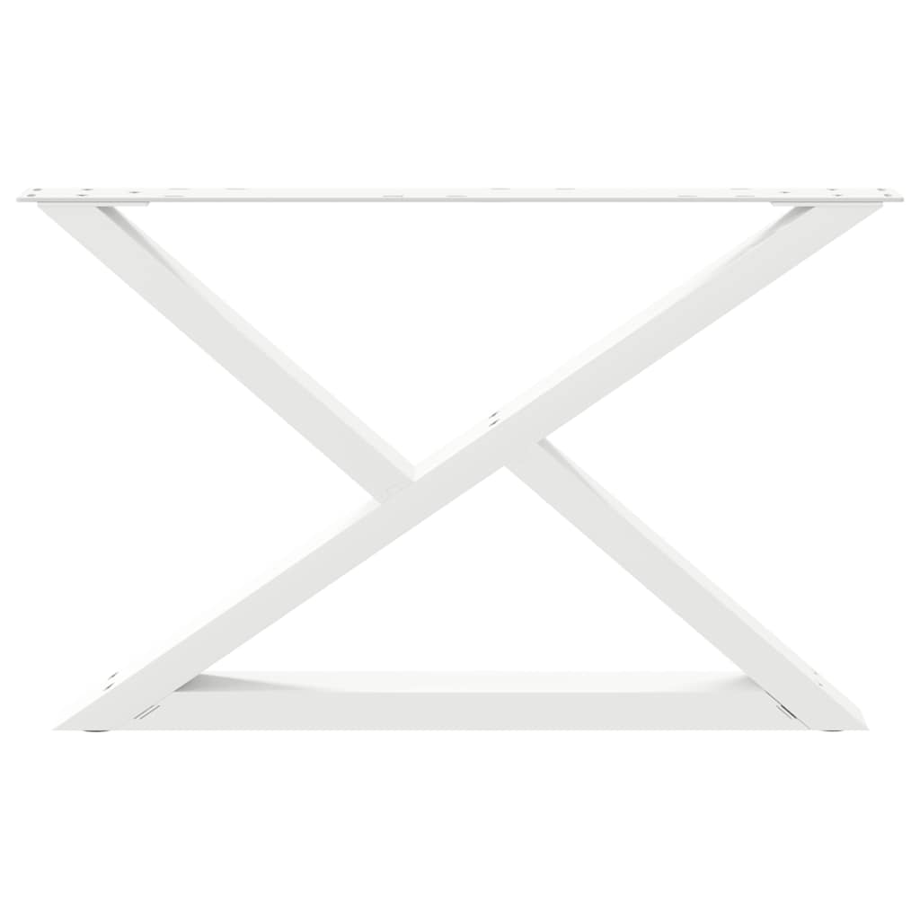 Salongbordben 2 stk hvite 70 x (42-43,3) cm stål