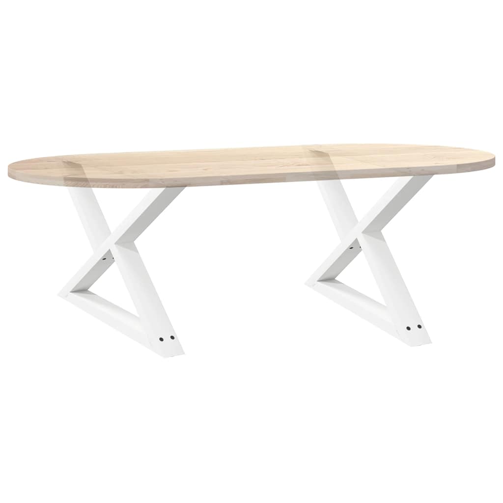 Salongbordben 2 stk hvite 70 x (42-43,3) cm stål