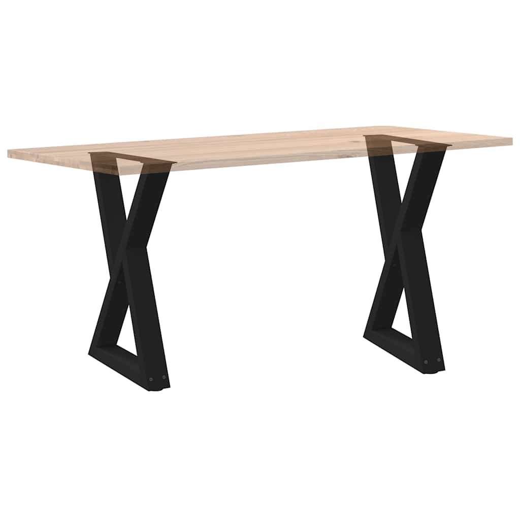 Spisebordben 2 stk svart 50x(72-73,3) cm stål