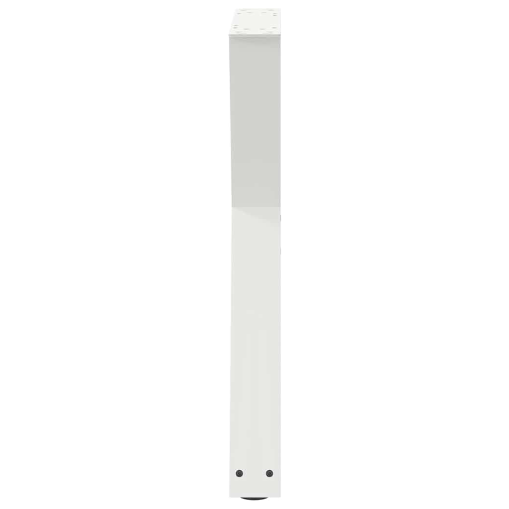 Spisebordben 2 stk hvite 50x(72-73,3) cm stål