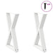 Spisebordben 2 stk hvite 60 x (72-73,3) cm stål