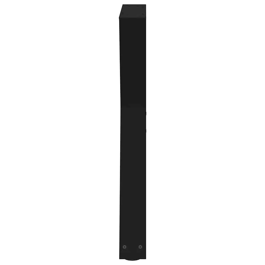 Spisebordben 2 stk svart 80 x (72-73,3) cm stål vidaXL
