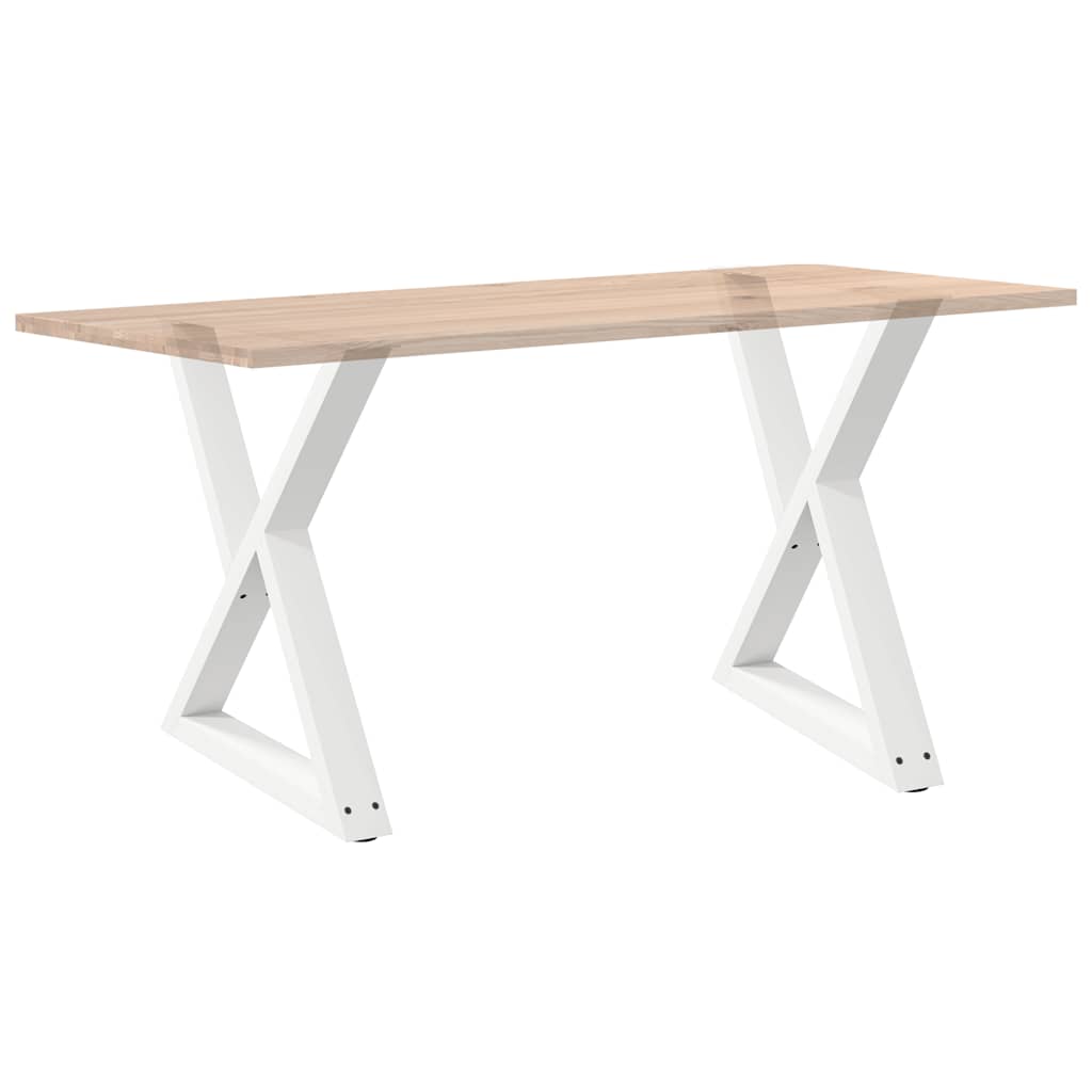 Spisebordben 2 stk hvite 80x(72-73,3) cm stål