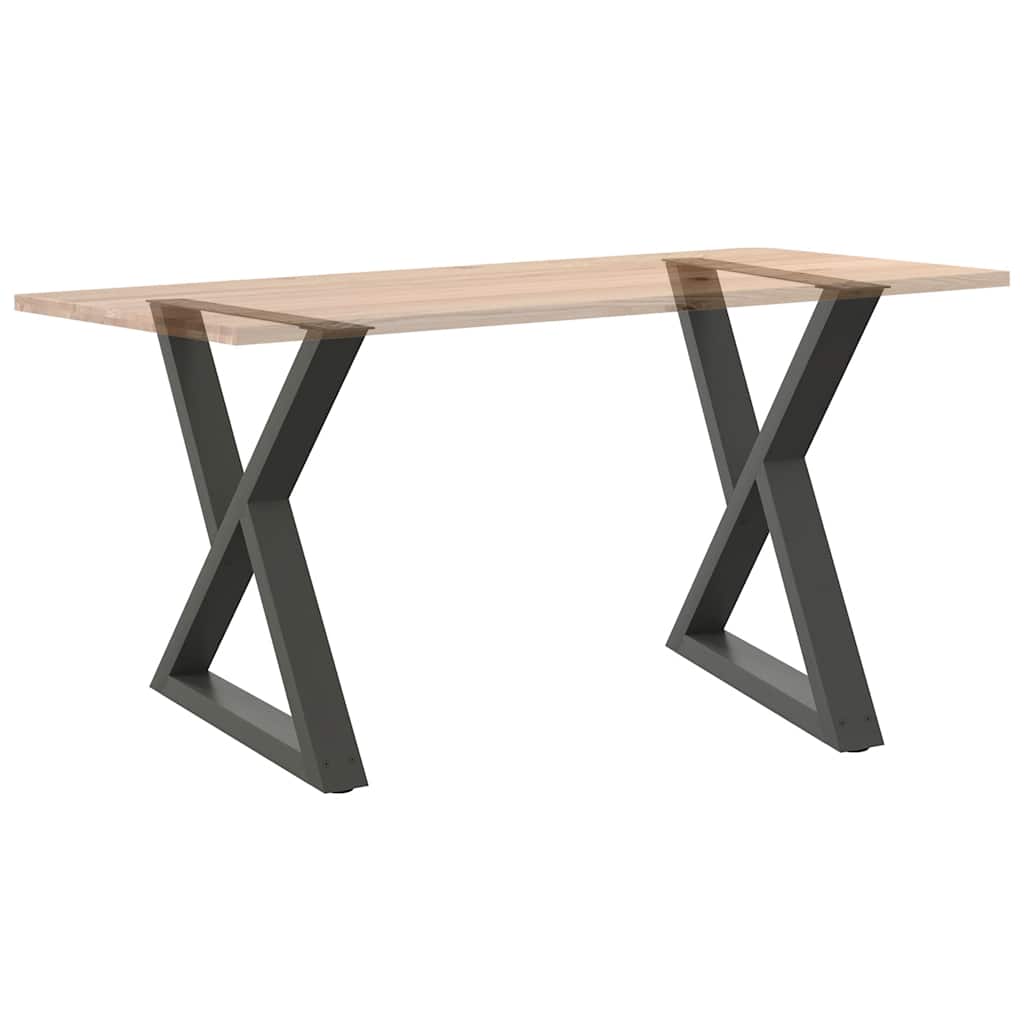 Spisebordben 2 stk antrasitt 80 x (72-73,3) cm stål vidaXL