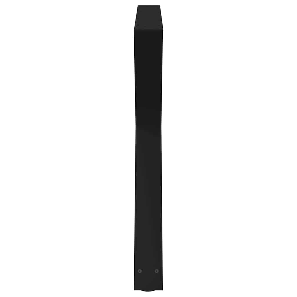 Spisebordben 2 stk svart 90 x (72-73,3) cm stål vidaXL