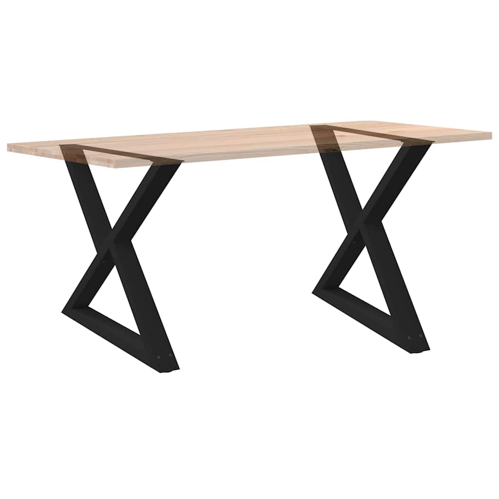 Spisebordben 2 stk svart 90 x (72-73,3) cm stål vidaXL