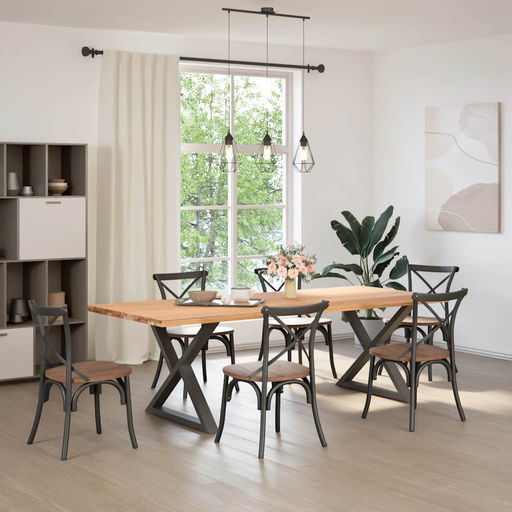 Spisebordben 2 stk hvite 90 x (72-73,3) cm stål