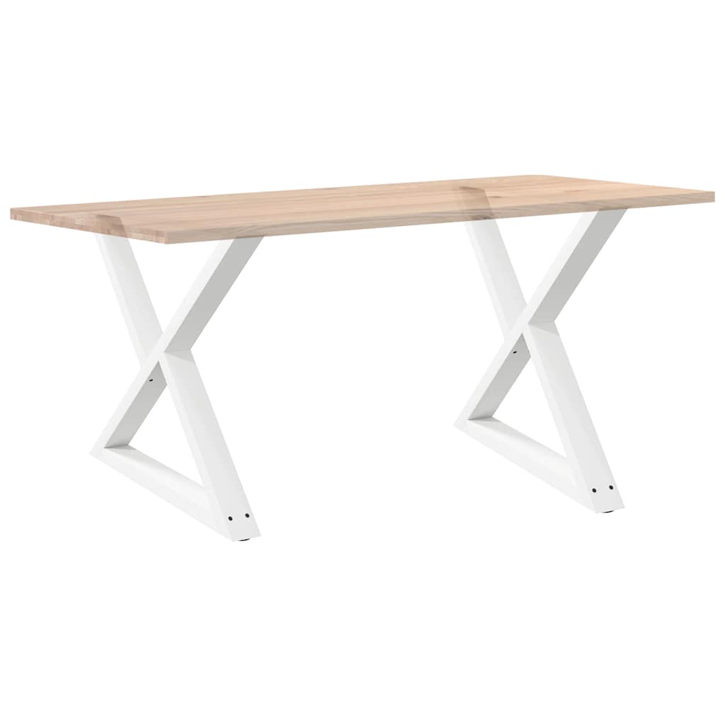 Spisebordben 2 stk hvite 90 x (72-73,3) cm stål