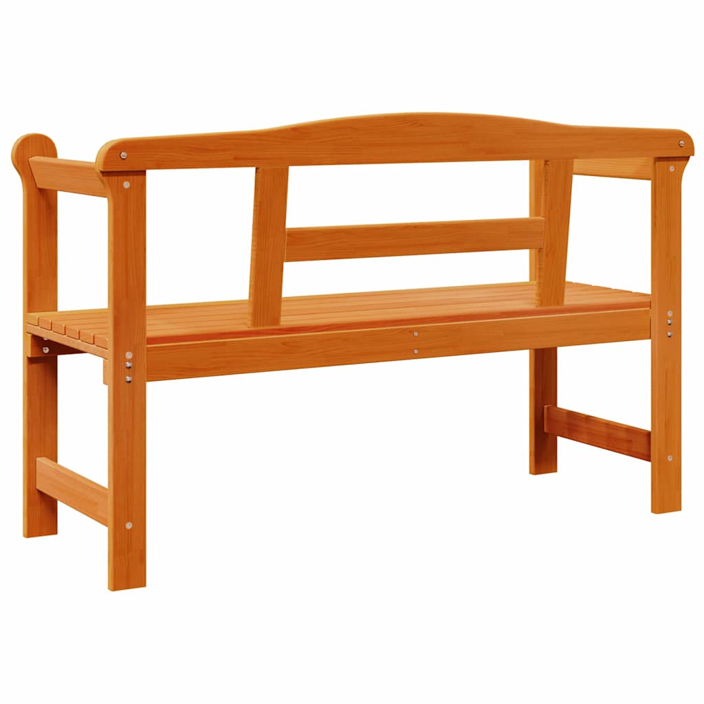 Utendørs benk med lagring Brun 119 x 44 x 76 cm Massiv furu