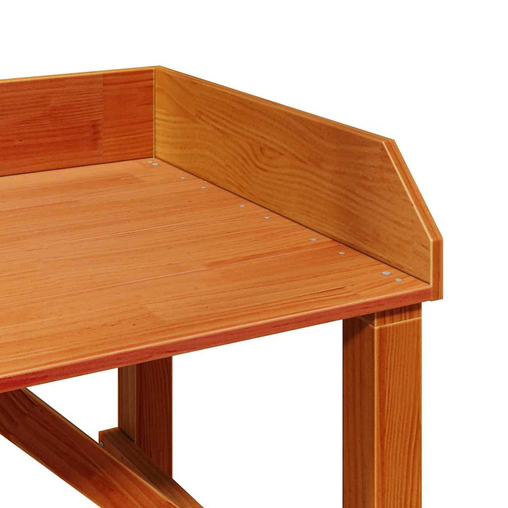 Plantebord med hylle Brun 75 x 40 x 90 cm Massiv furu