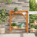 Plantebord med hylle Brun 75 x 40 x 90 cm Massiv furu