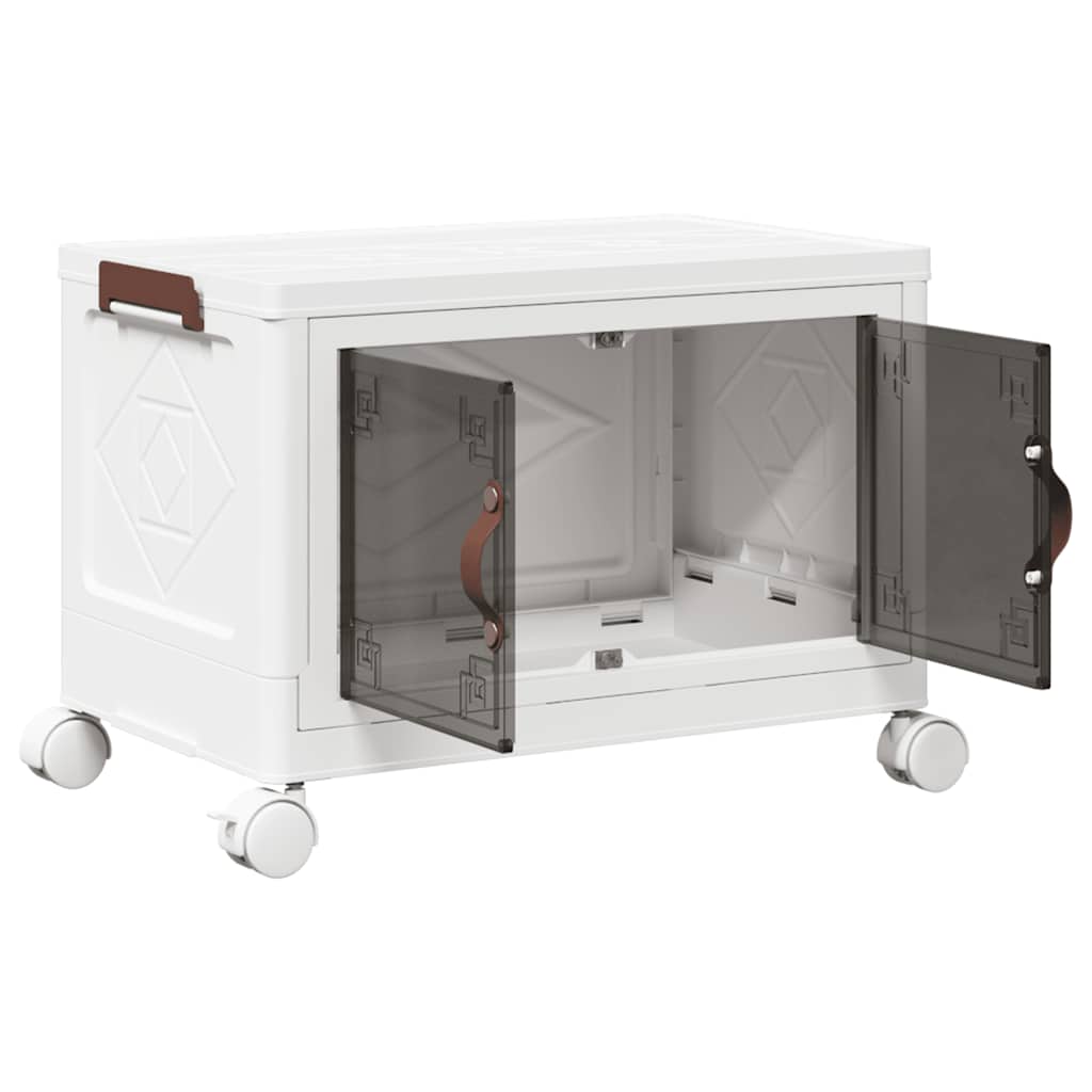 Oppbevaringsboks stablebar med hjul 28 L 48,5x29,5x33 cm