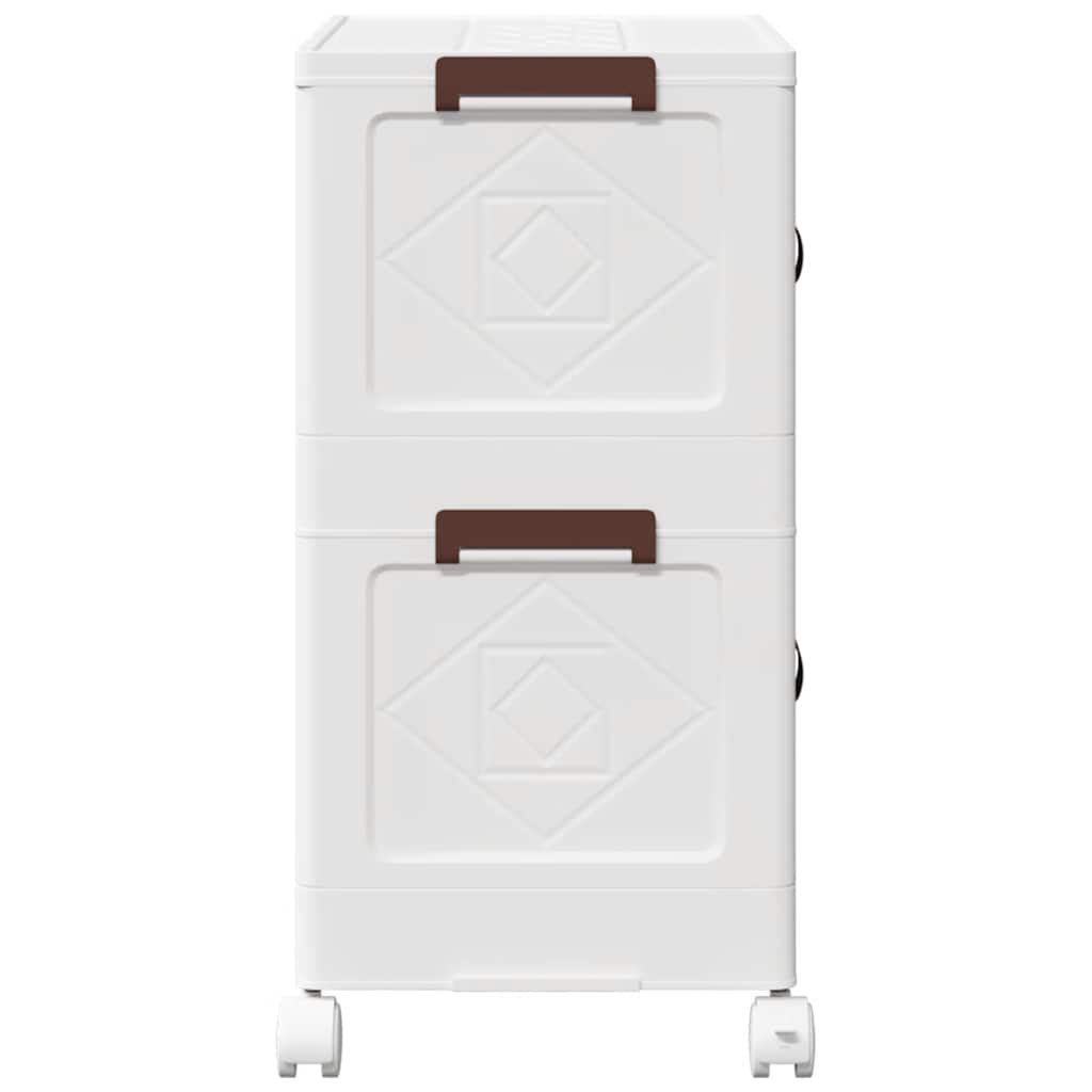 Oppbevaringsboks stablebar med hjul 2-lags 75 L 64x40x76 cm