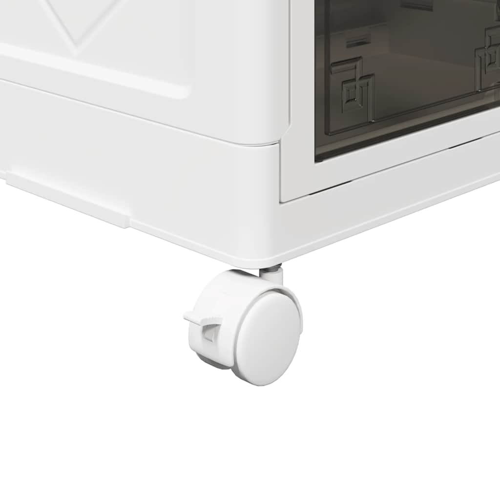 Oppbevaringsboks stablebar med hjul 2-lags 75 L 64x40x76 cm