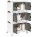 Oppbevaringsboks stablebar med hjul 3-lags 28 L 48,5x29,5x86 cm