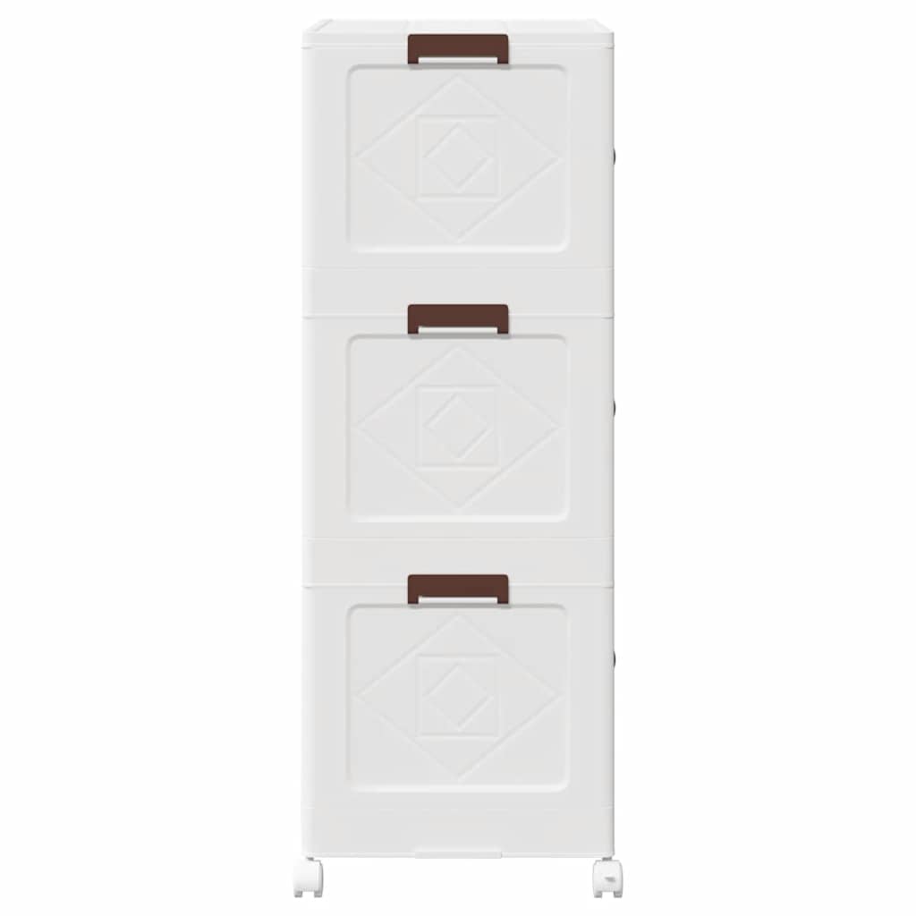 Oppbevaringsboks stablebar med hjul 3-lags 75 L 64x39,5x110,5cm