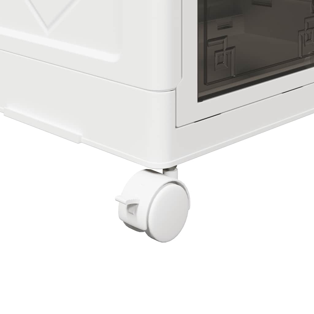 Oppbevaringsboks stablebar med hjul 4lags 28L 48x29,5x112,5 cm