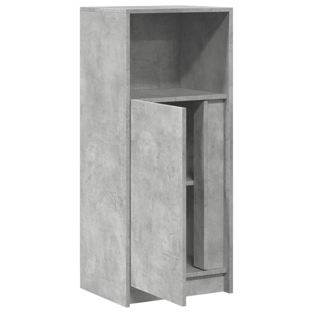 Skjenk med LED betonggrå 42,5x34x100 cm konstruert tre