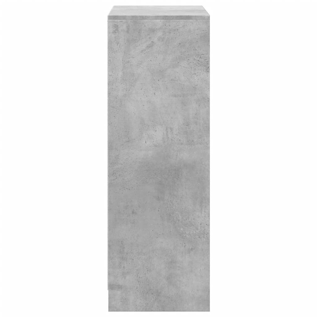 Skjenk med LED betonggrå 72x34x100 cm konstruert tre