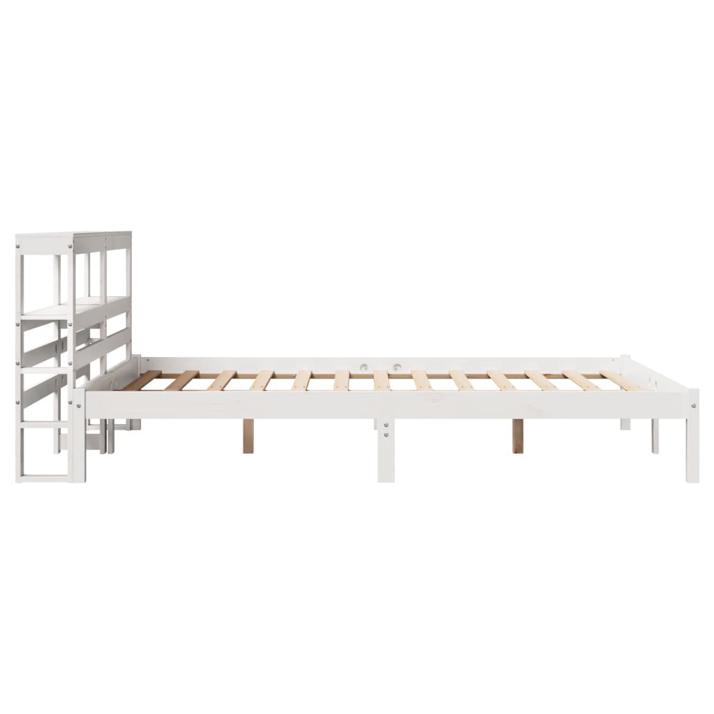Sengeramme uten madrass hvit 160x200 cm heltre furu