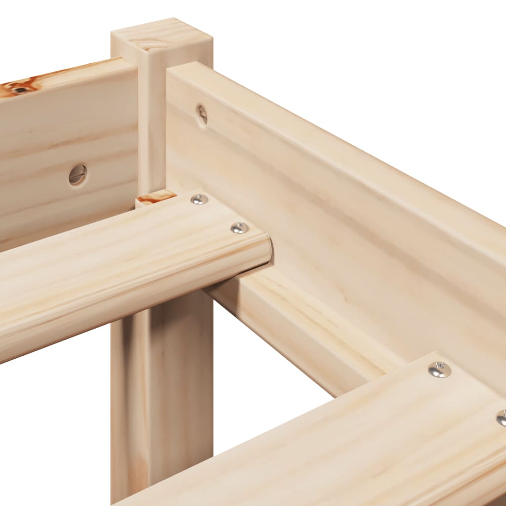 Sengeramme med madrass 200x200 cm heltre furu