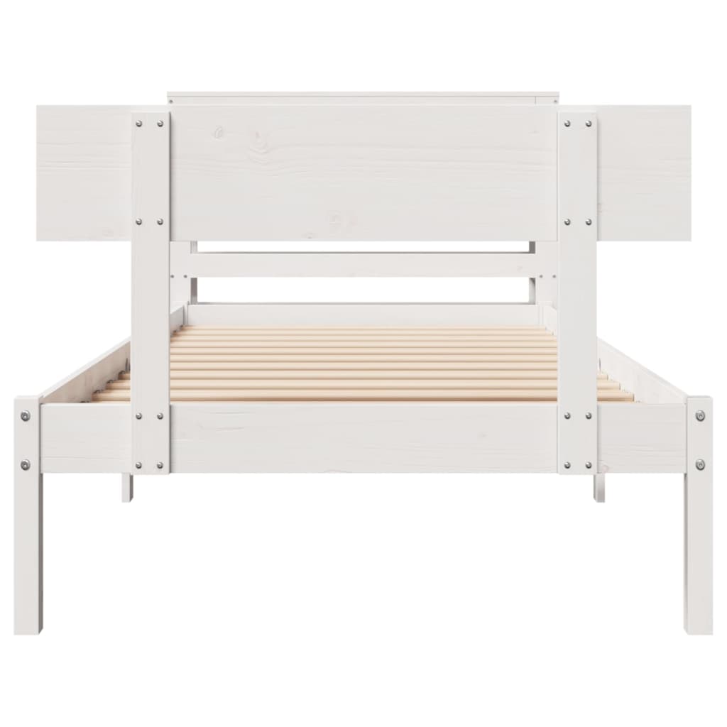 Sengeramme uten madrass hvit 90x190 cm heltre furu