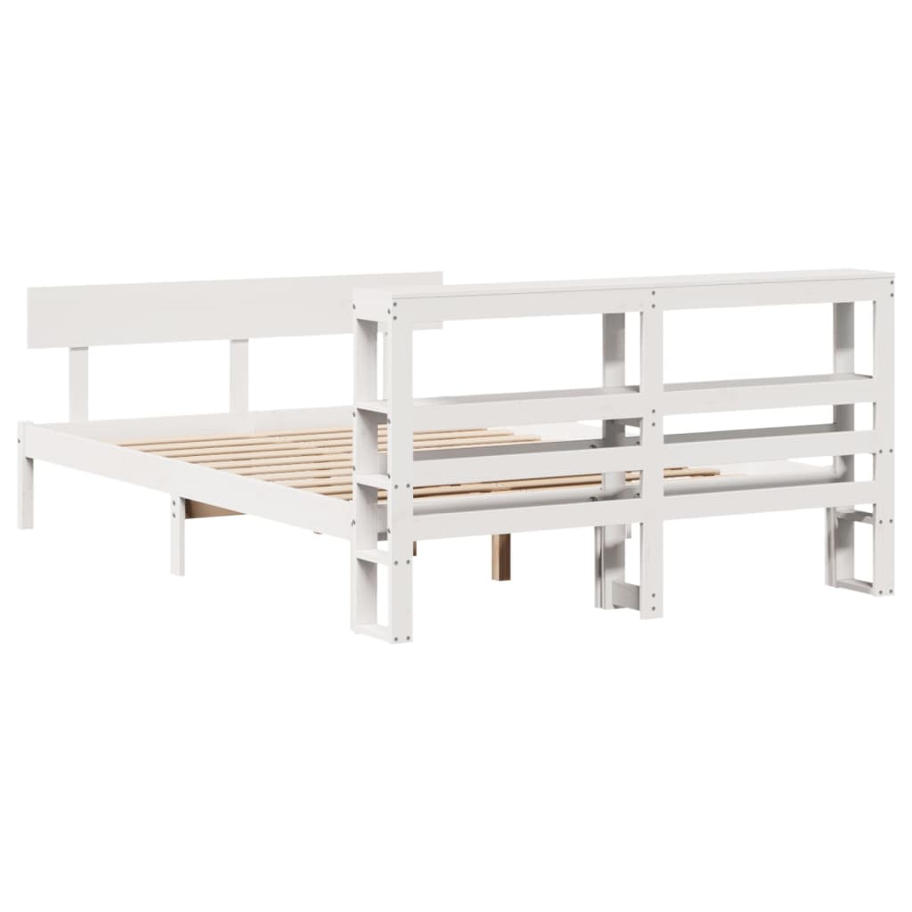 Sengeramme uten madrass hvit 120x190 cm heltre furu