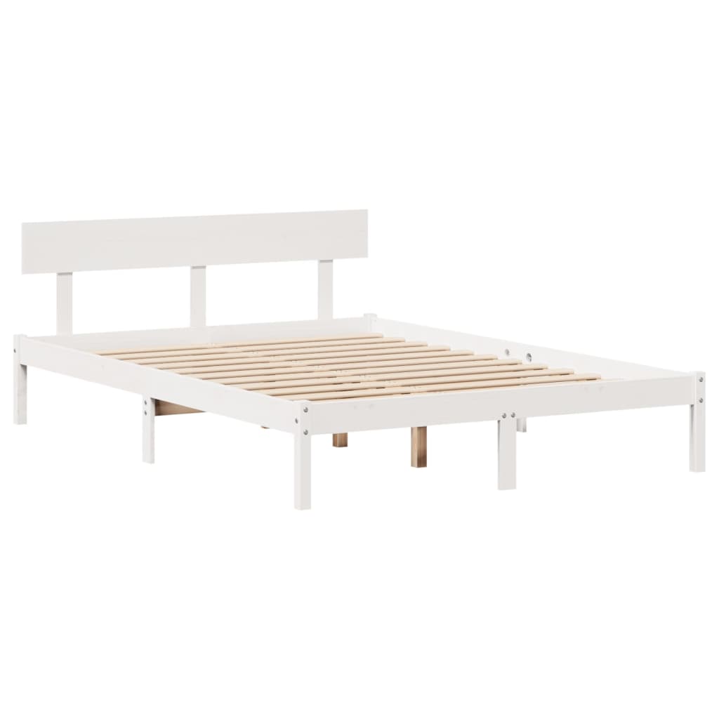 Sengeramme uten madrass hvit 120x190 cm heltre furu