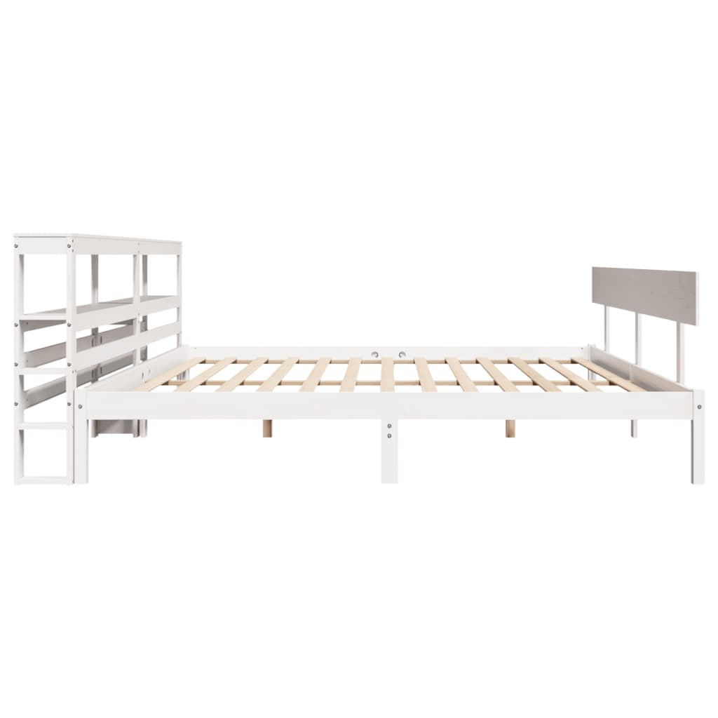 Sengeramme uten madrass hvit 180x200 cm heltre furu