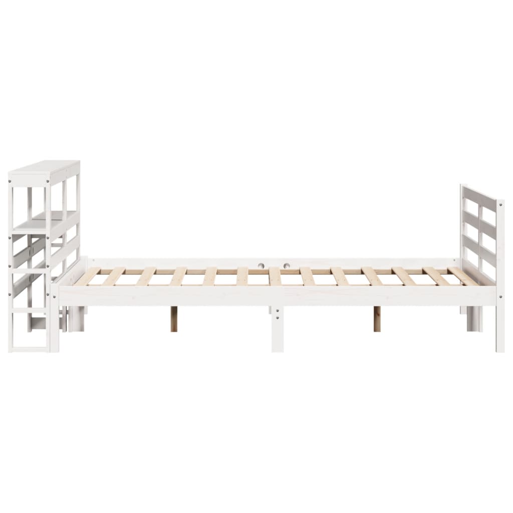 Sengeramme uten madrass hvit 135x190 cm heltre furu
