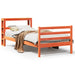 Sengeramme uten madrass voksbrun 75x190 cm heltre furu