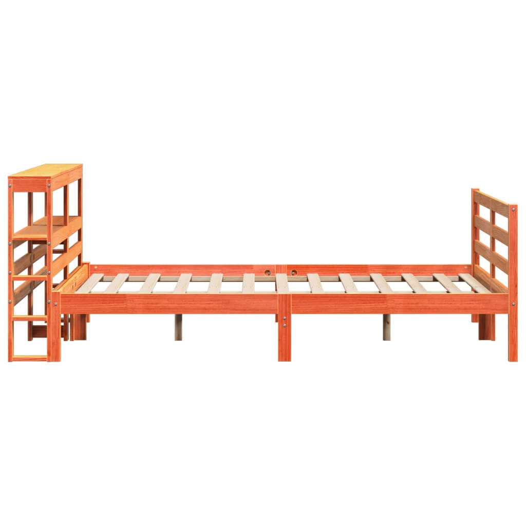 Sengeramme uten madrass voksbrun 120x190 cm heltre furu