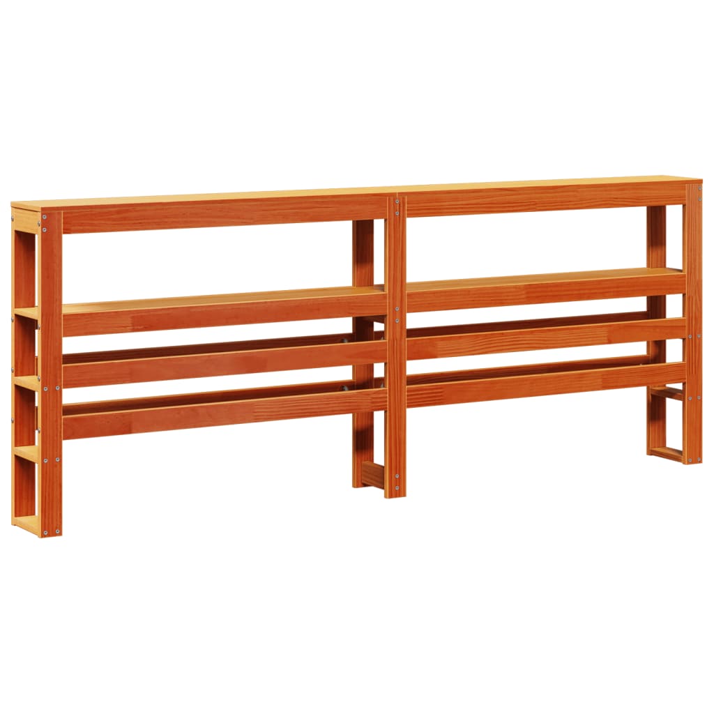 Sengeramme uten madrass voksbrun 180x200 cm heltre furu