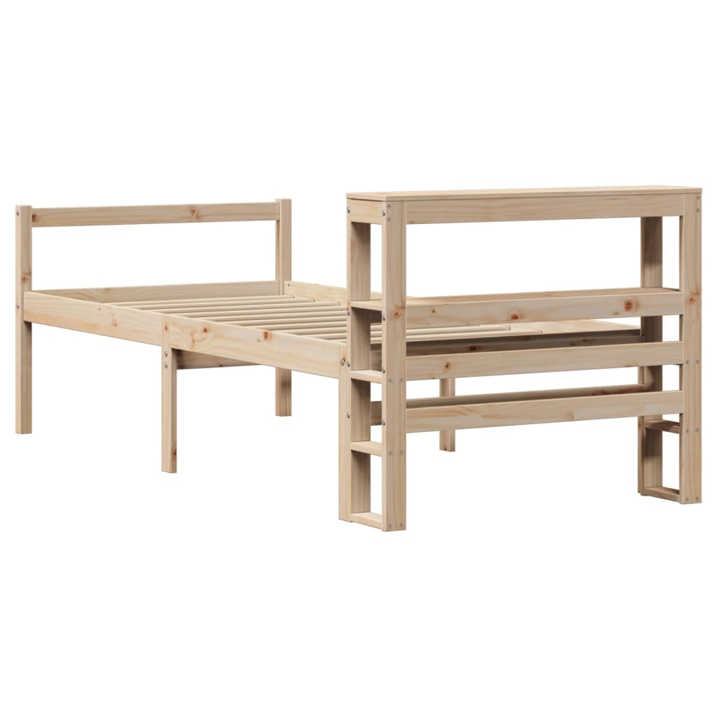 Seniorseng med hodegavl 75x190 cm heltre furu