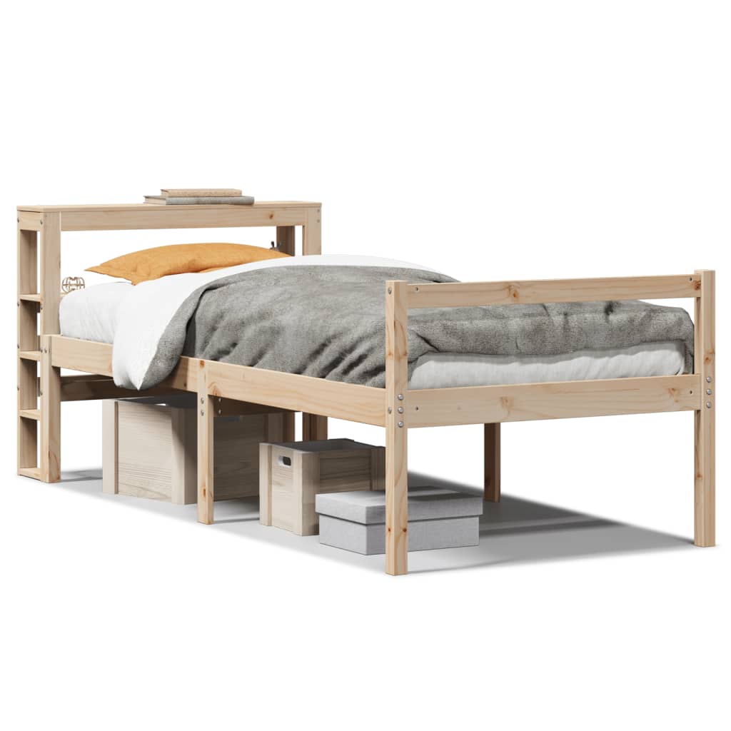 Seniorseng med hodegavl 90x200 cm heltre furu
