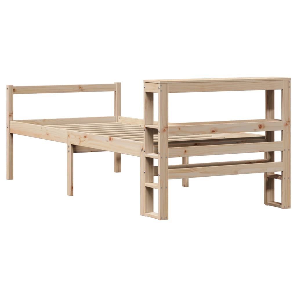 Seniorseng med hodegavl 90x200 cm heltre furu