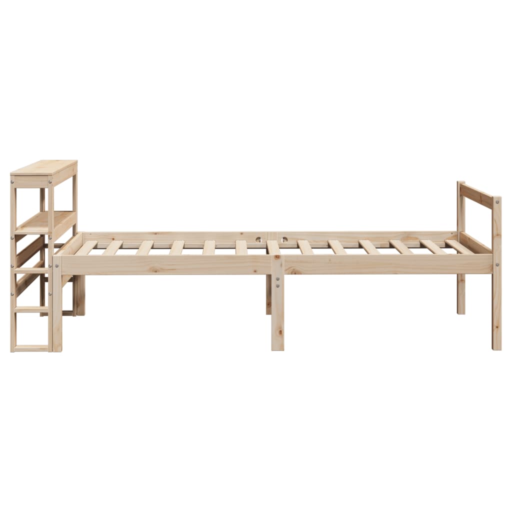 Seniorseng med hodegavl 100x200 cm heltre furu
