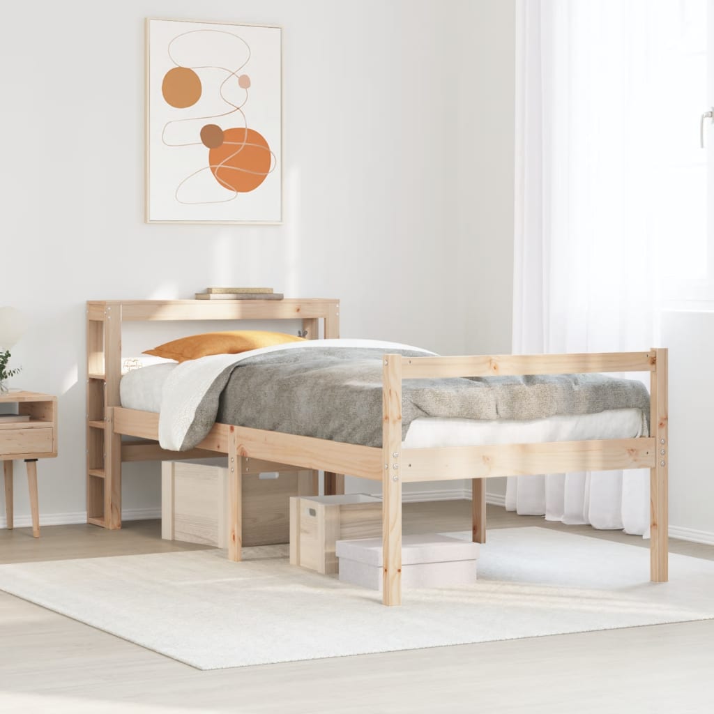 Seniorseng med hodegavl 100x200 cm heltre furu