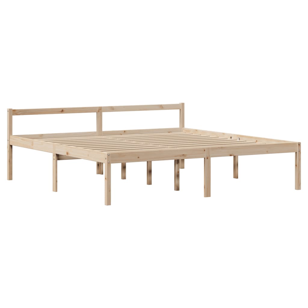 Seniorseng med hodegavl 180x200 cm heltre furu