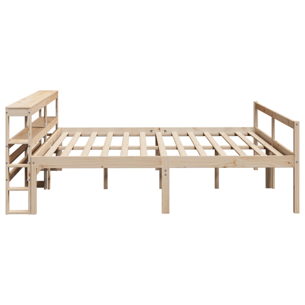 Seniorseng med hodegavl 200x200 cm heltre furu