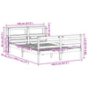 Sengeramme med hodegavl 140x190 cm heltre furu