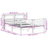 Sengeramme med hodegavl 140x200 cm heltre furu