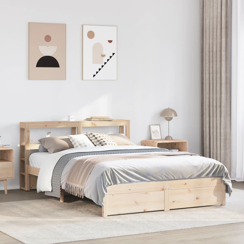 Sengeramme med hodegavl 140x200 cm heltre furu