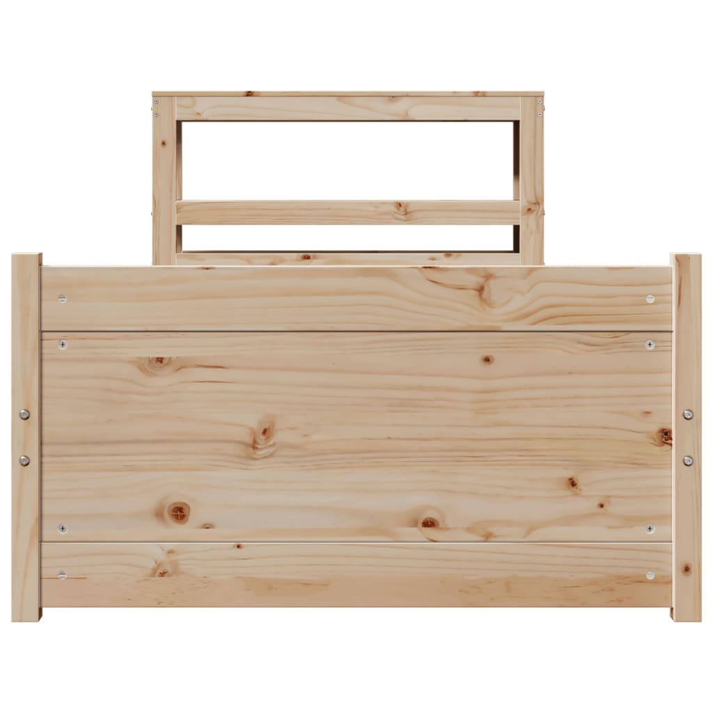 Sengeramme med hodegavl 75x190 cm heltre furu